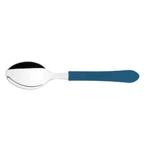 Kit 3 Colher De Mesa Tramontina Leme Inox Azul Oceano