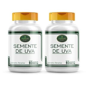 Semente De Uva - Cápsulas 500Mg Vitis Vinifera 2 Potes