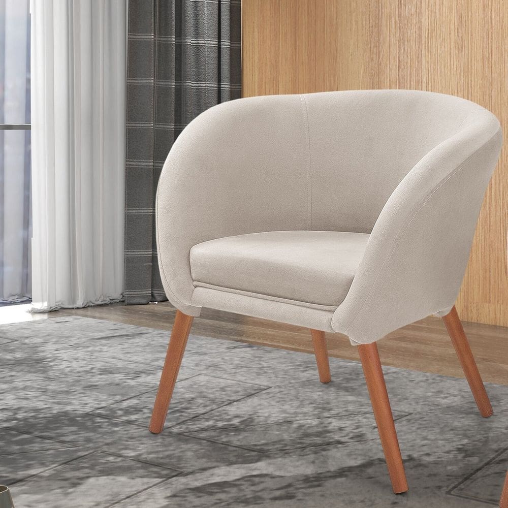 Poltrona para Sala de Estar Afrodite Bege