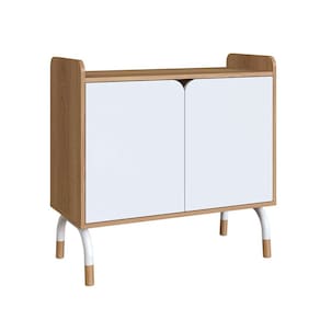 armário de escritório flexus 2 pt hanover e branco