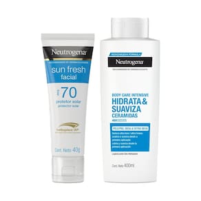 Kit Protetor Solar Facial Neutrogena FPS70 40g + Hidratante Corporal Neutrogena Body Care Intensive Hidrata & Suaviza 400ml
