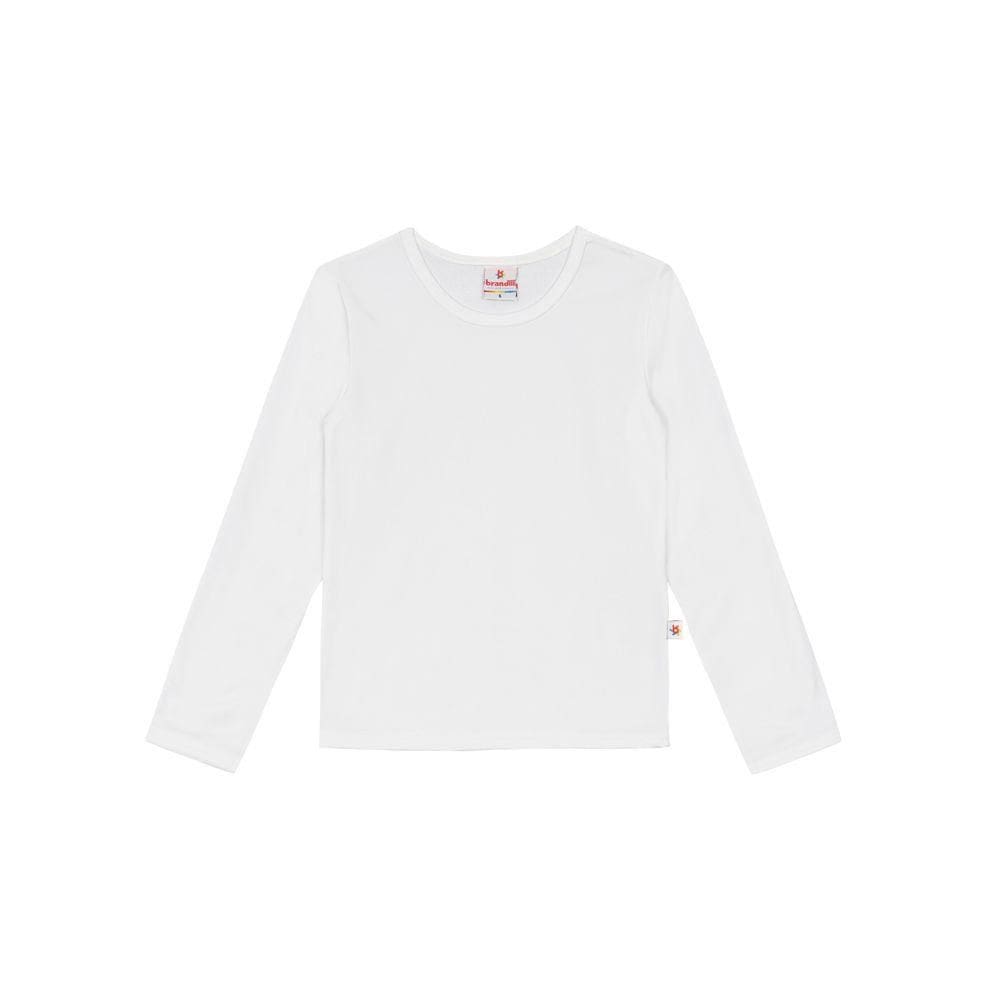 Camiseta Infantil Unissex Térmica Leve Brandili Branco