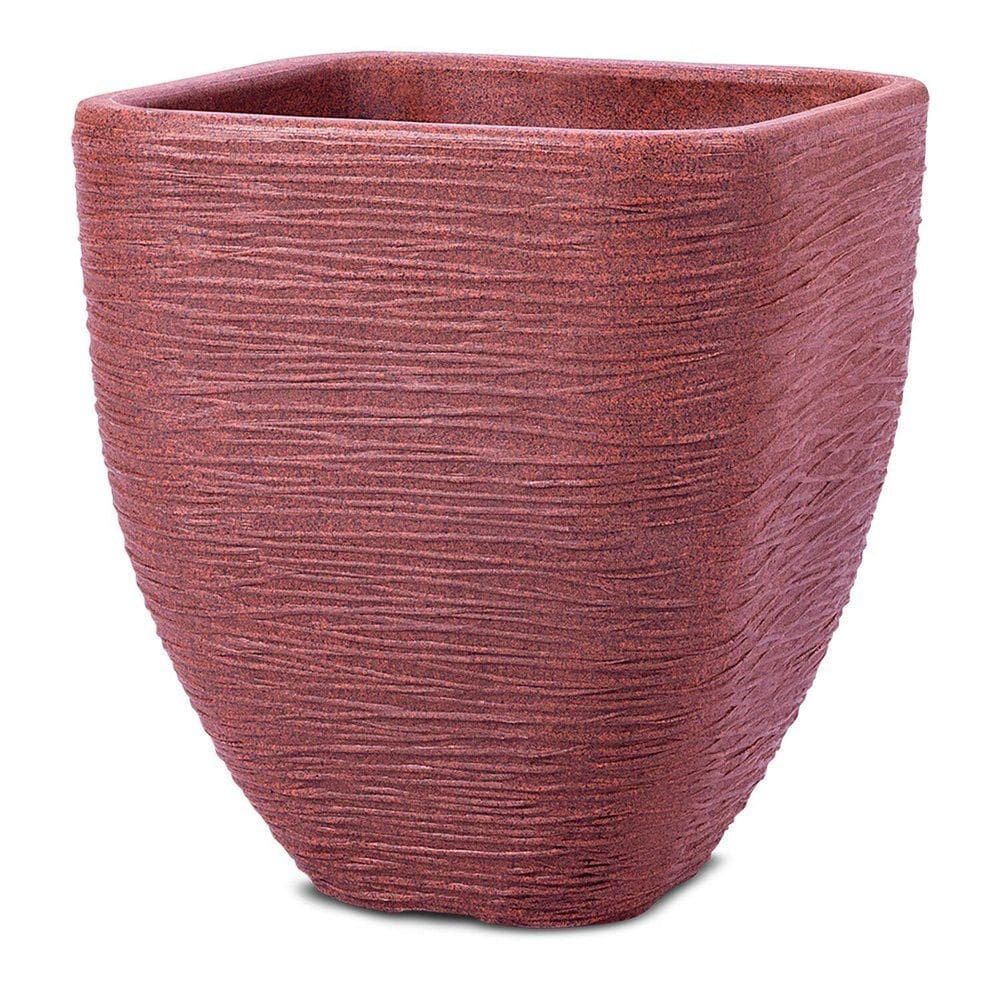 Vaso Decorativo Quadrado Nice 28 Jardim e Varanda 33