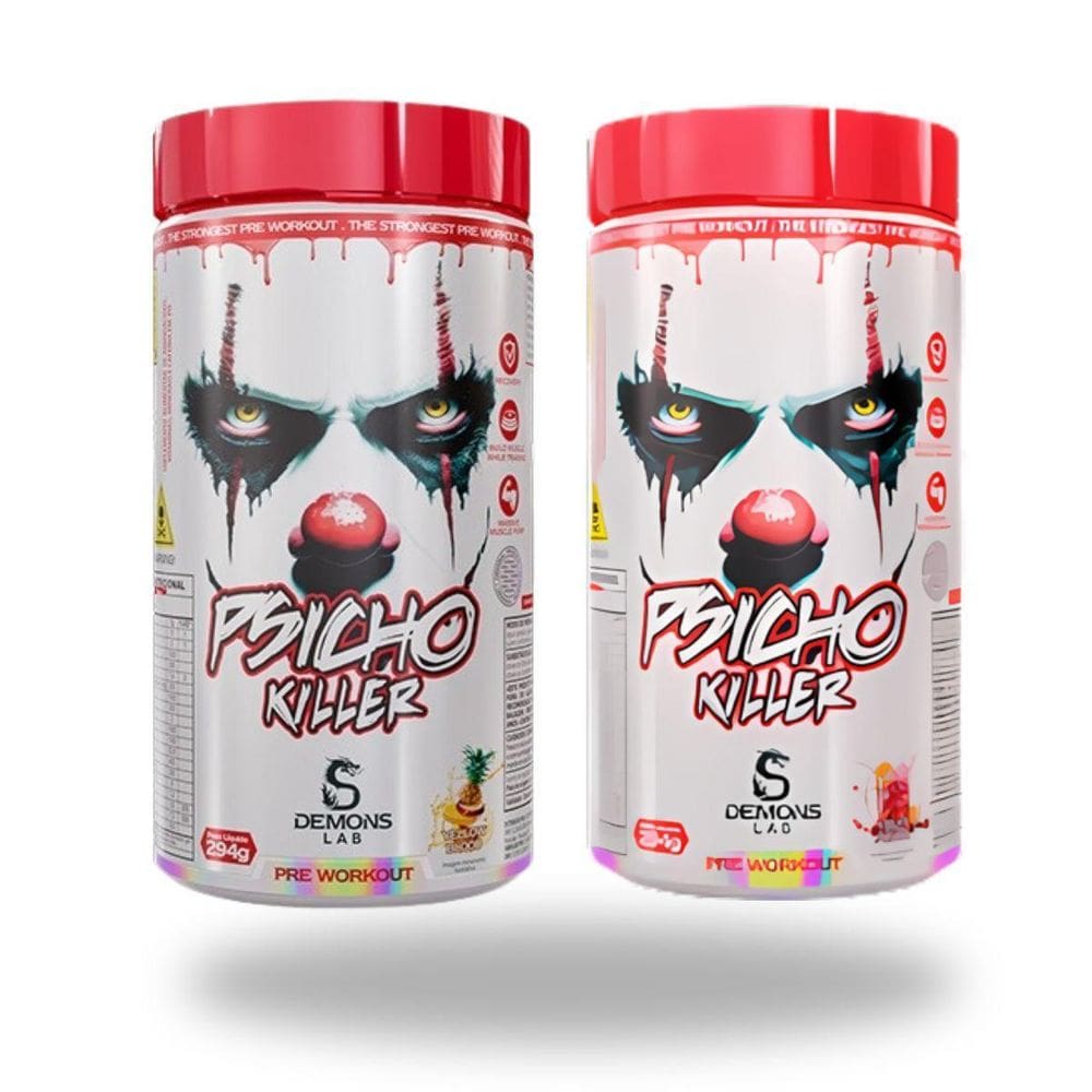 Kit 2 Unidades Pré Treino Psicho Killer 294G Demons Lab