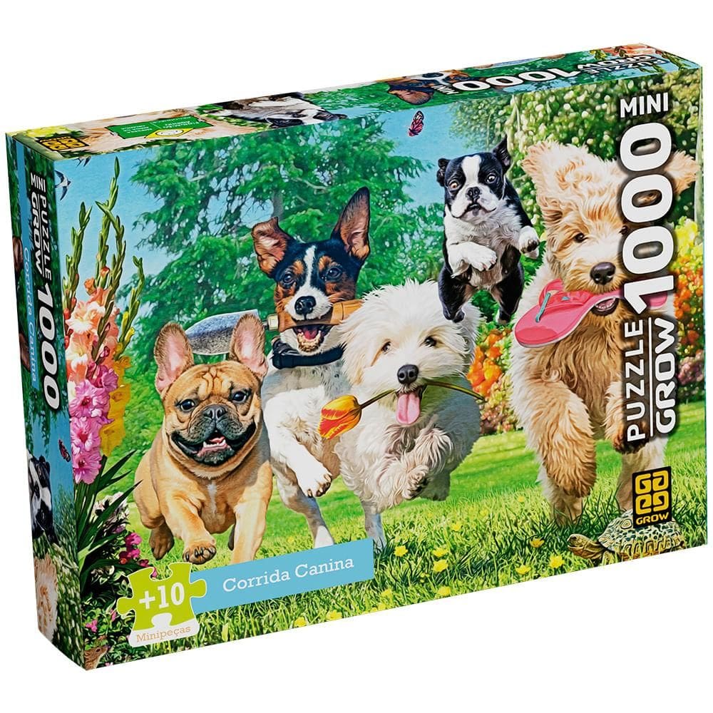 Mini Puzzle 1000 peças Corrida Canina