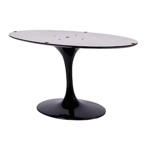 Base Mesa Saarinen Tulip Centro Oval - Preta