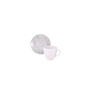 Conjunto Xícara Pires Café Tramontina Arbo Porcelana Decorada 95ml 2 Peças Tramontina