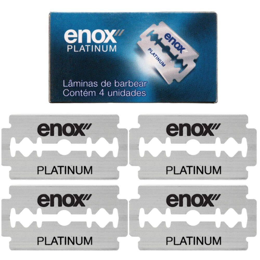 Lâmina De Barbear Fio Duplo Platinum 4 Unidades Enox