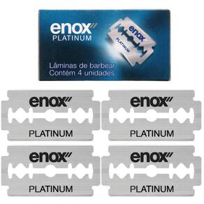 Lâmina De Barbear Fio Duplo Platinum 4 Unidades Enox