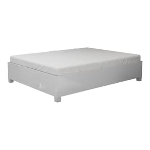 Cama Box Paula Casal Com Pés Carioca Branco
