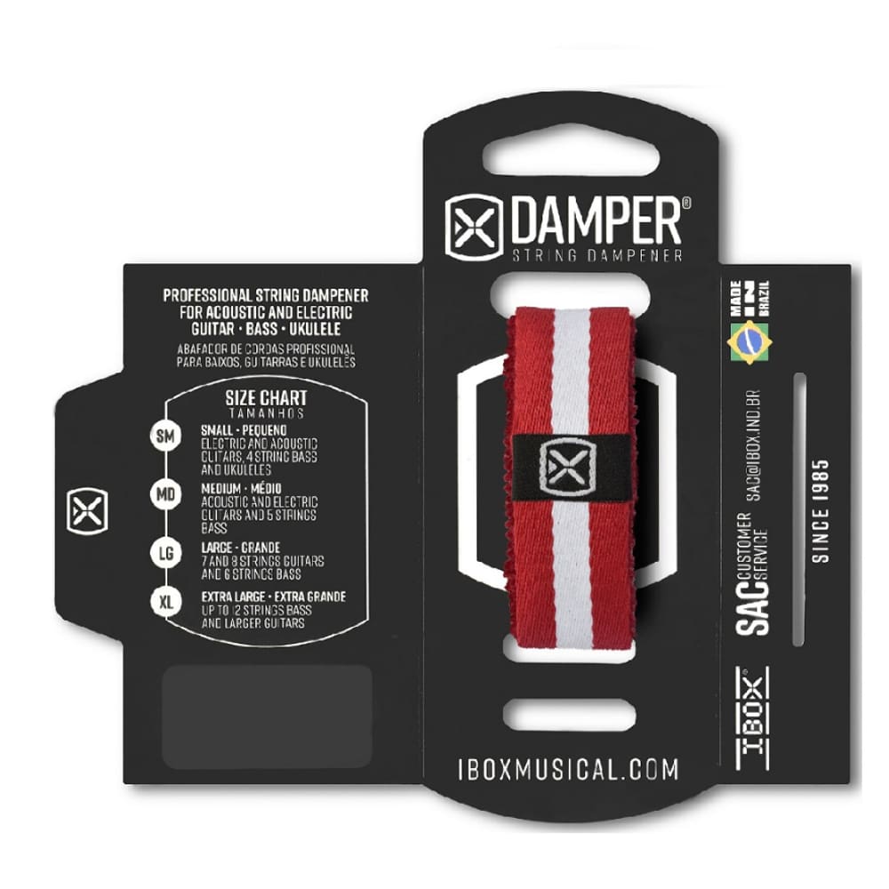 Damper / Abafador Ibox Md Poliéster  Vermelho Listra Dkmd10