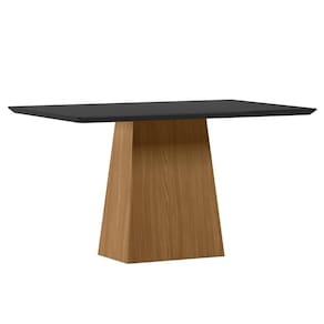 Mesa de Jantar Bárbara 135x90 Tampo em MDF com Vidro - New Ceval