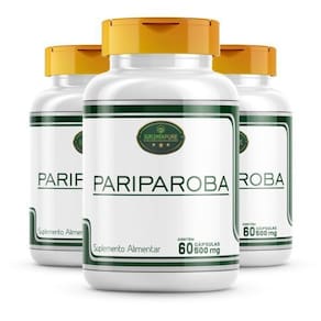 Pariparoba 100% Pura E Natural Cápsulas Kit 3 Potes