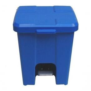 Cesto Lixeira Quadrada Plástica Com Pedal 25 Litros Azul Cor:vermelho