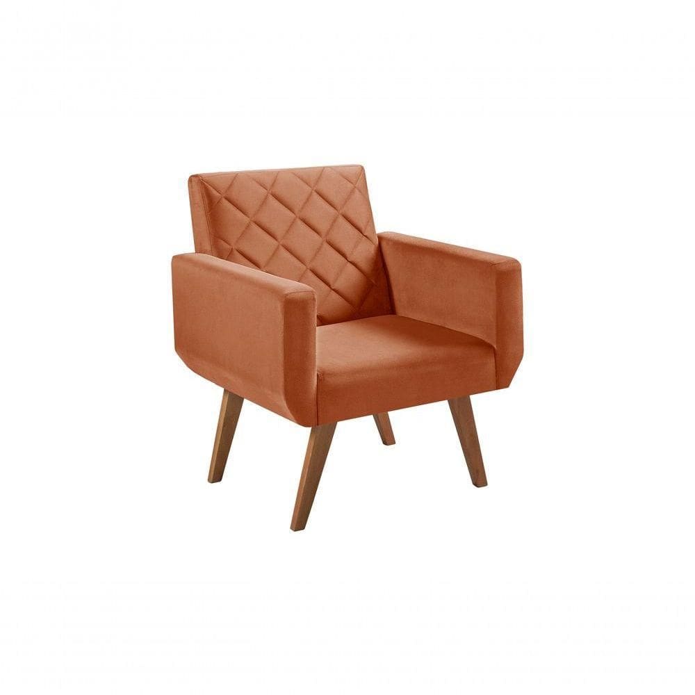 Poltrona 1 Lugar Braço Anabelle Unidecor Terracota