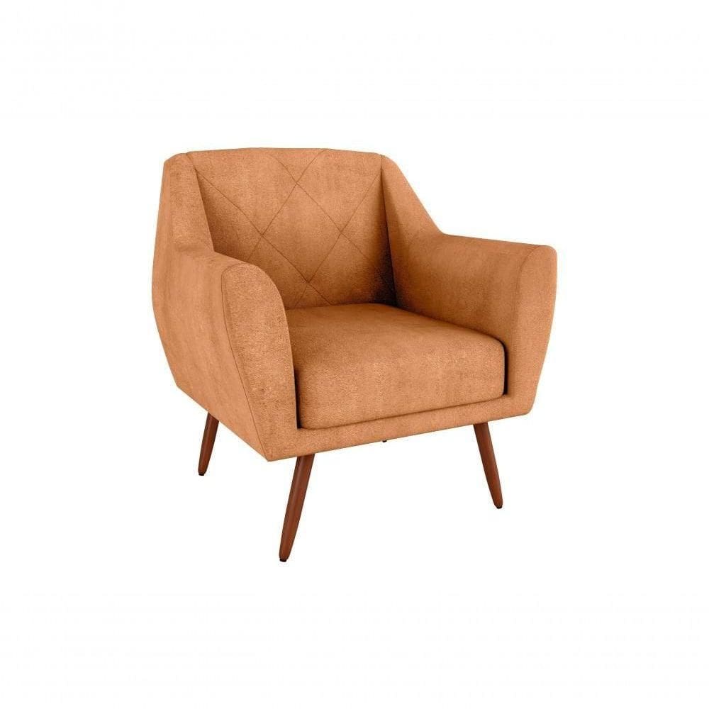 Poltrona Cadeira Decorativa Escritório Veneza Matrix Mostarda