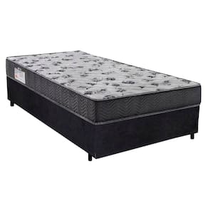 Cama Box Solteiro Suede + Colchão De Espuma D33 - Sereneprime - 88cm Preto