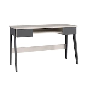 Mesa Escrivaninha Primazzia Com Gavetas Móveis Canção Grafite/ Off White