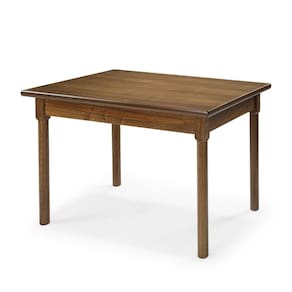 Mesa Retangular 4 Lugares Em Madeira Maciça Mv Outlet Castanho