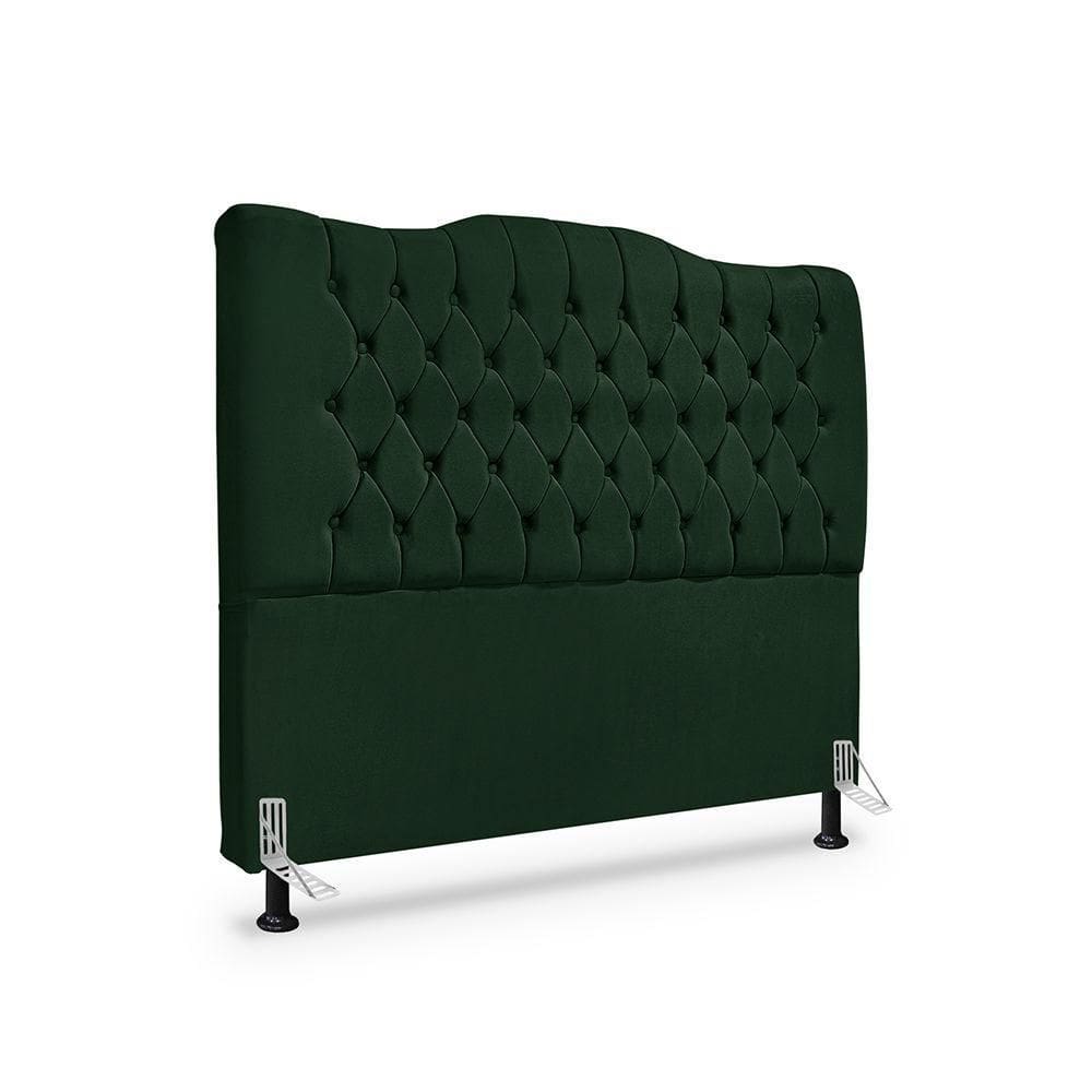Cabeceira De Cama Box King 195cm Dunas - Veludo Verde