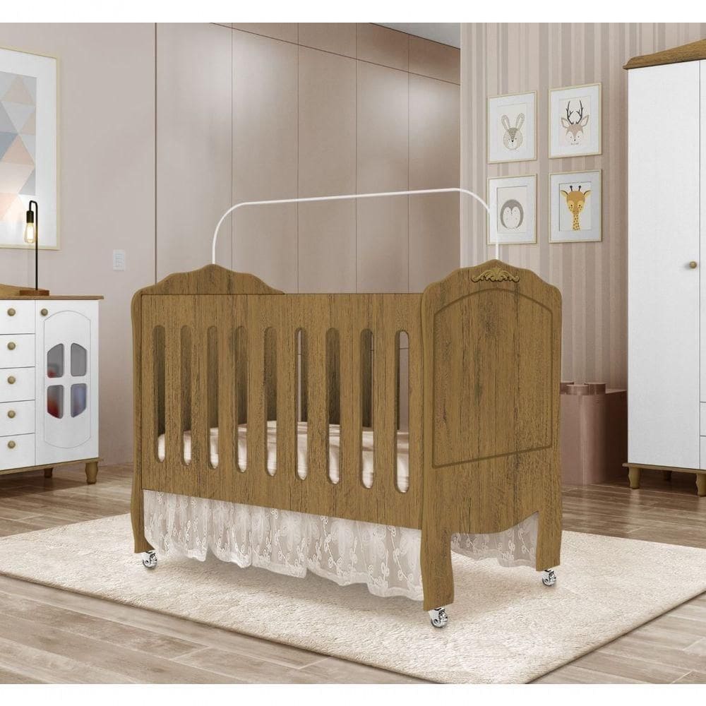 Berço 3x1 Encanto Cedro Mdf