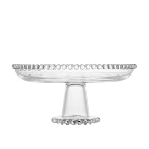 Prato p/ Bolo 20cm c/ Pé Cristal Pearl - Wolff