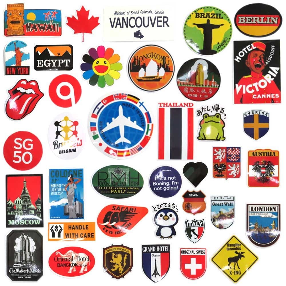 Kit Adesivos Personalizar Mala - Escudos