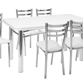 Conjunto para Sala de Jantar Adriana Cromado