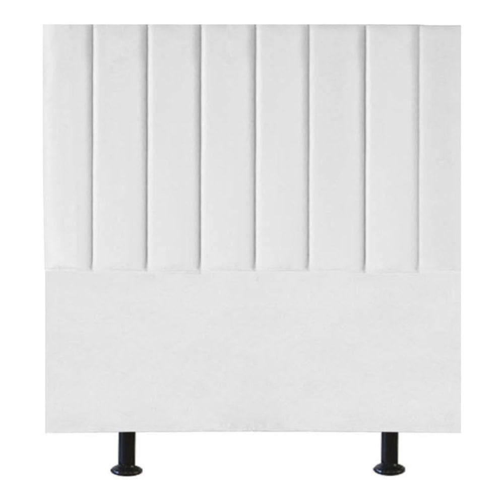 Cabeceira Cama Box Solteiro 100 Cm Sophia Carla Suede Cor:branco