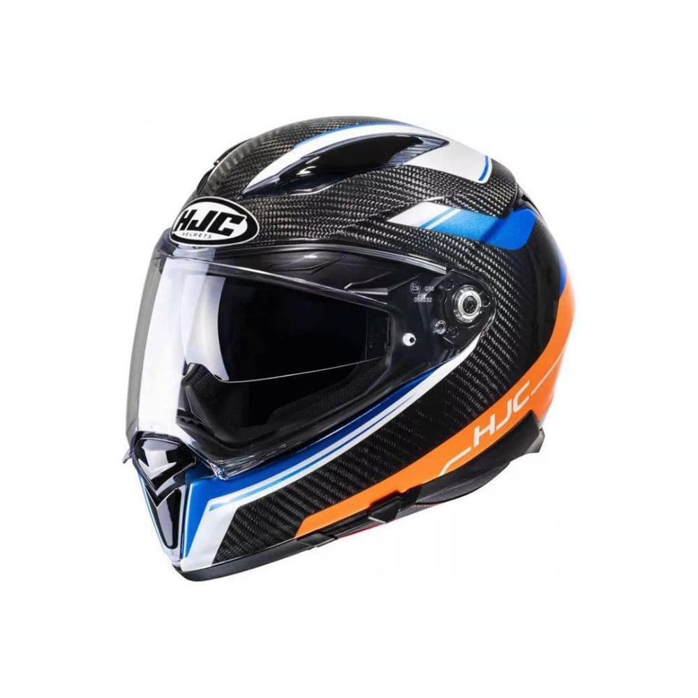 Capacete Hjc F70 Carbon Ubis Preto Azul E Laranja 62 [F016]