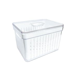 Cesto Organizador Cozinha Para Geladeira Armário Conservador De Alimentos Prático 3,8L Transparente