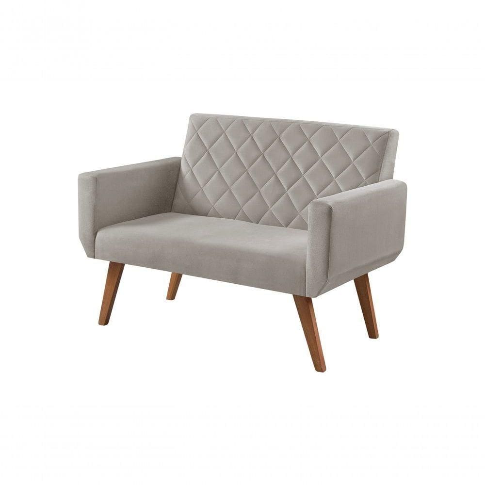 Poltrona Namoradeira 2 Lugares Anabelle Unidecor Cinza