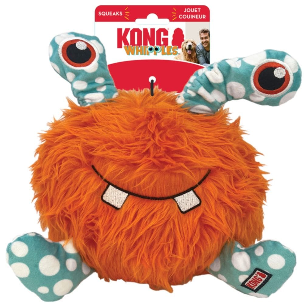 Pelúcia Kong Whipples Assorted Brinquedo Monstrinho Laranja Para Cachorro X-grande