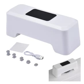 Sensor de Descarga Inteligente Automatico Bateria Recarregavel USB Privada Vaso Sanitario Banheiro Lavabo Residencial Comercial Seguro Higienico