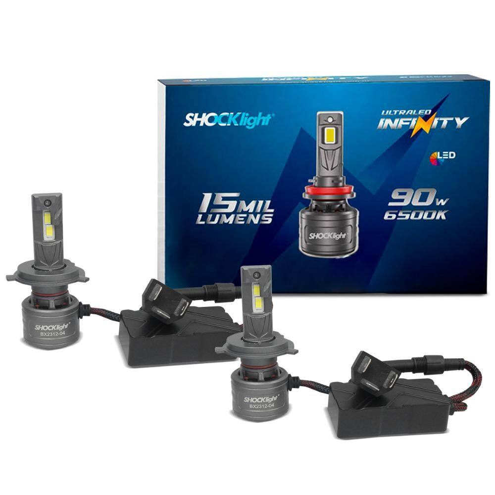 Kit Lâmpadas Ultra LED H4 Infinity 6500k 15000 Lumens 90w