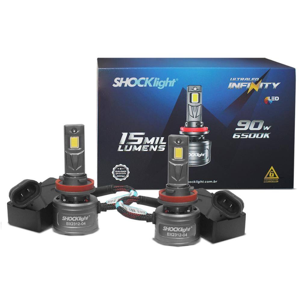 Kit Lâmpadas Ultra LED H16 Infinity 6500k 15000 Lumens 90w