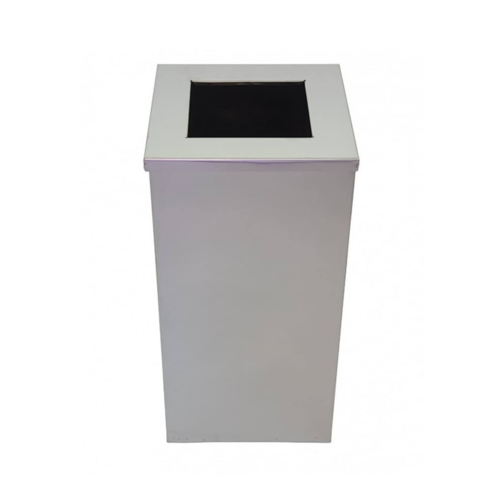 Lixeira em Aço Inox 30L Aro Quadrada
