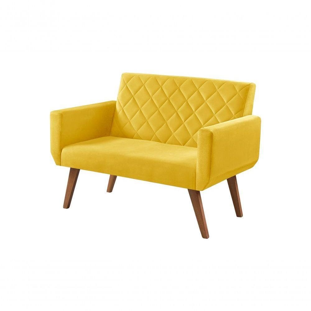 Poltrona Namoradeira 2 Lugares Anabelle Unidecor Amarelo