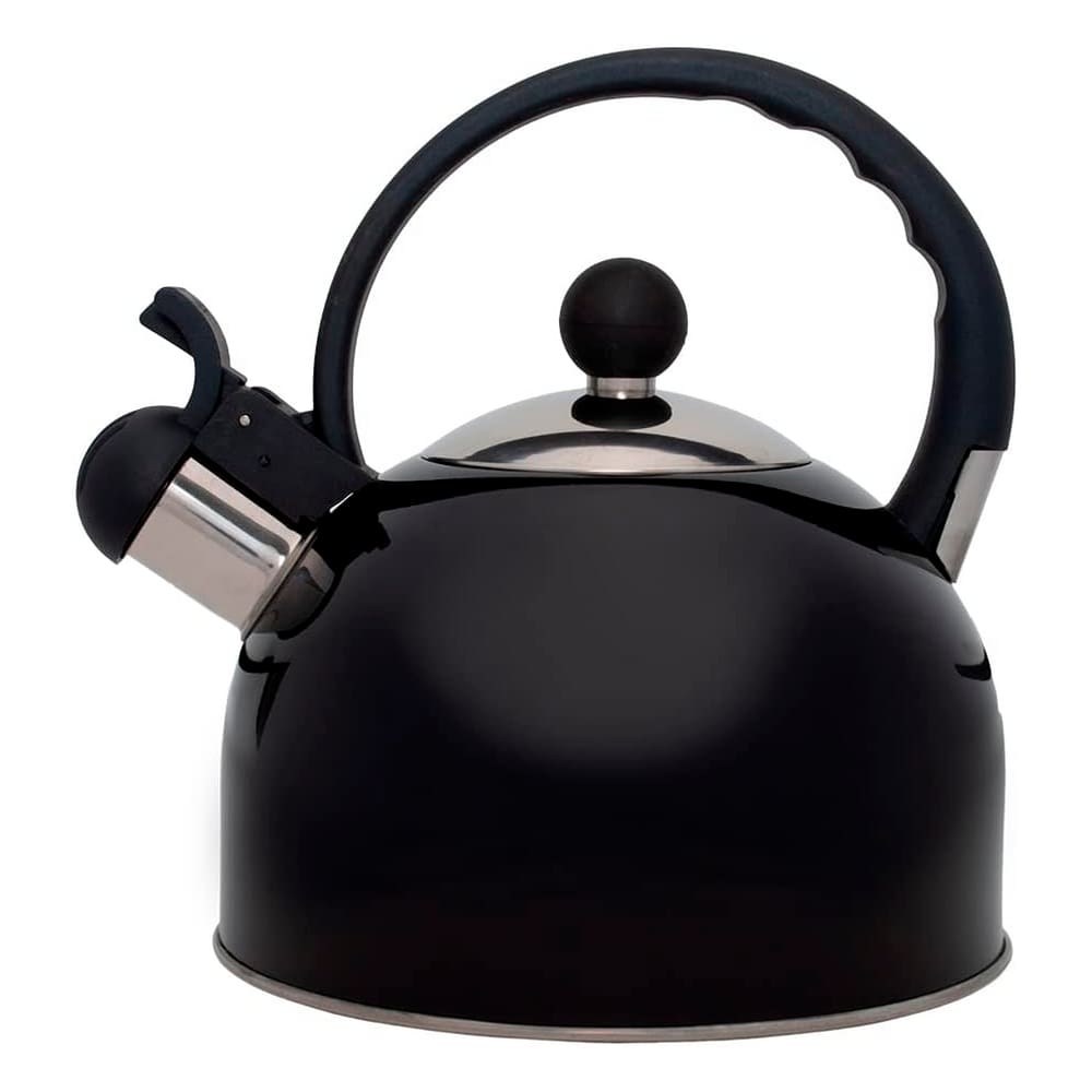 Chaleira Com Apito 2 Litros Inox Mimo Style Bule De Chá E Café Para Ferver Água Preto