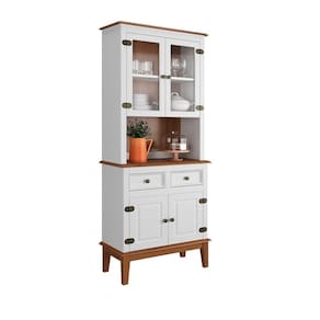 Arca E Oratório 4 Portas E 2 Gavetas - Madeira Maciça Branco