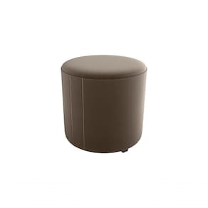 Puff Decorativo Sala Descando Copenhage Premium Veludo Marrom Matrix