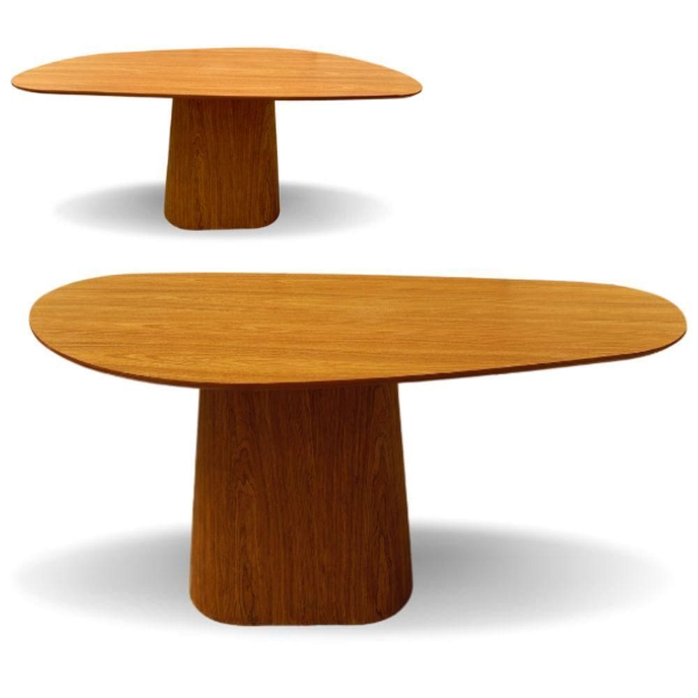 Mesa De Jantar Modelar Orgânica Bumerangue Em Freijo 2.60x140cm