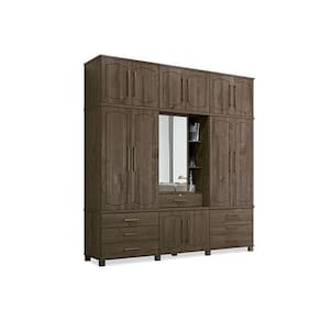 Guarda Roupa 3 Portas 1 E 7 Gavetas Londres Capelinha ébano - Santos Andirá