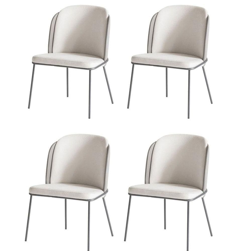 Kit 4 Cadeiras Tay Para Sala De Jantar Ou área Gourmet-tecido Costas Linho 60-frente Linho 22