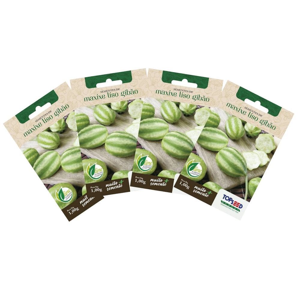 4X Sementes de Maxixe Liso Gibão TOPSEED
