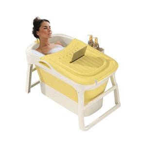 Banheira Ofurô Dobrável Portátil 210 Litros Adulto 112 Cm Vg+ Amarela