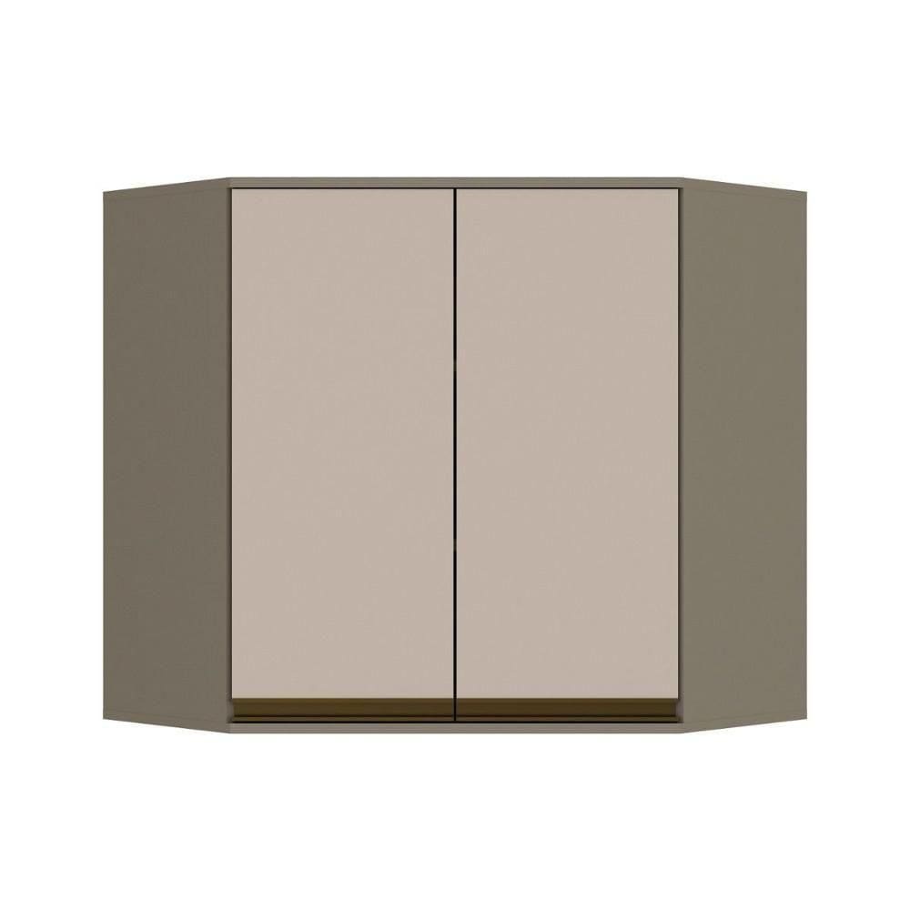 Armário Aéreo P/ Cozinha Connect Canto Oblíquo C/2portas 80x83cm Off White - Henn