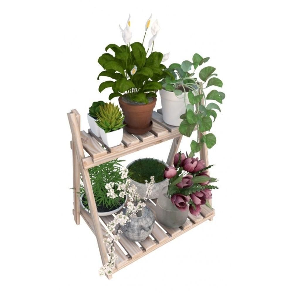 Organizador Madeira Natural Chão Vazado 60X55Cm Expositor