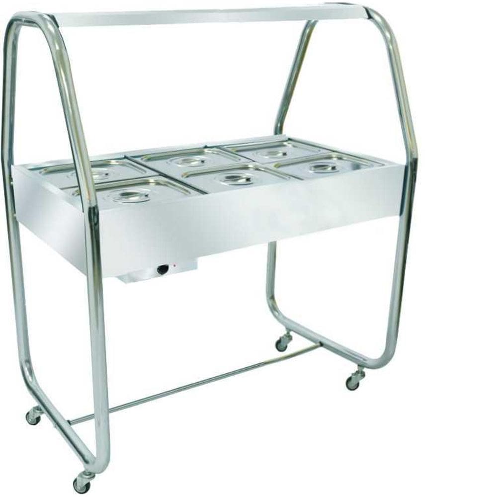 Buffet de Alimentos Cromado Termos 06 Cubas EA6TC - Met. Venâncio