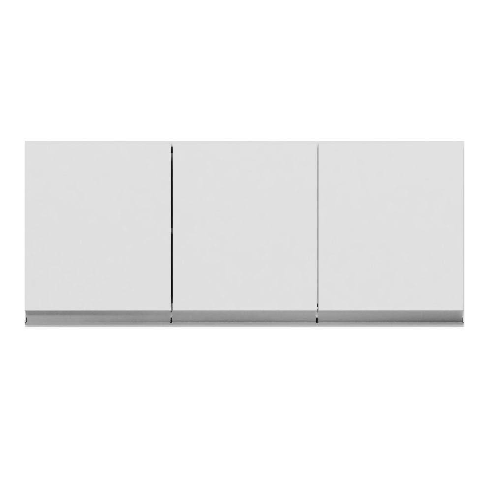 Armário De Cozinha Aereo 3 Portas 120cm Andréia Branco - Ajl Móveis
